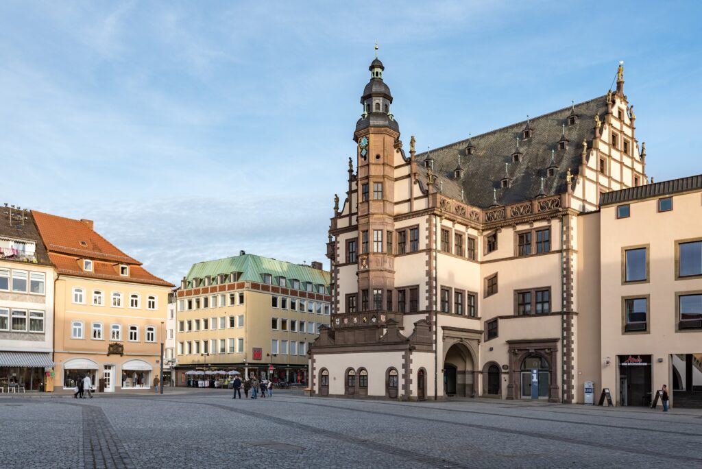 Markt und Rathaus in Schweinfurt