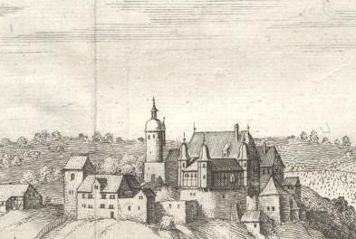 Historische Darstellung von Burg Boxberg