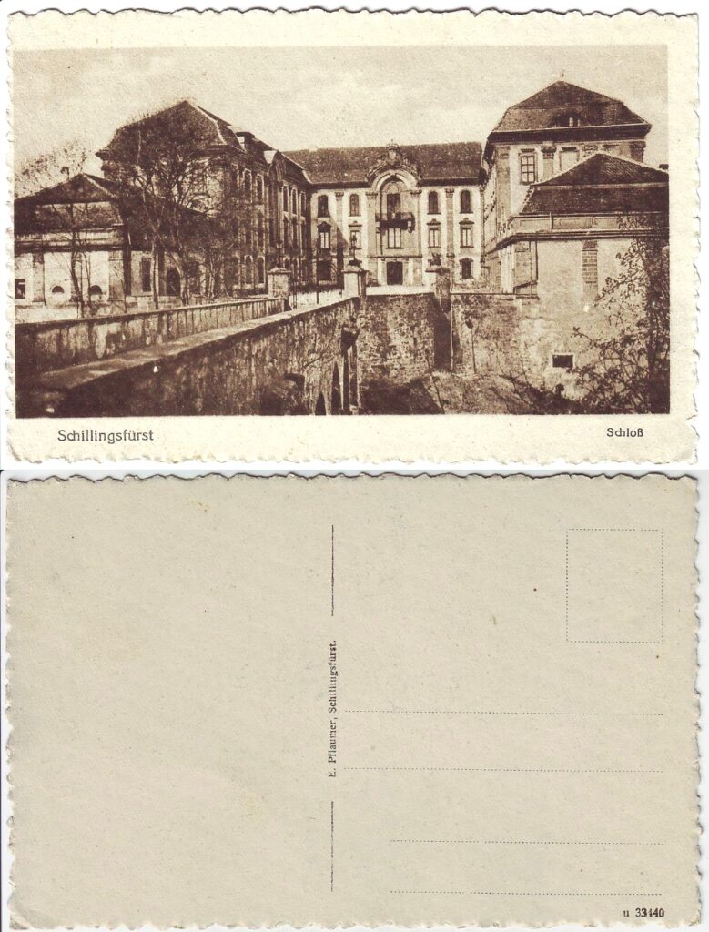 Historische Ansicht des Schlosses Schillingsfürst