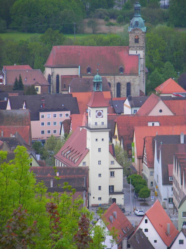 Rathaus und Stadtkirche in Hersbruck