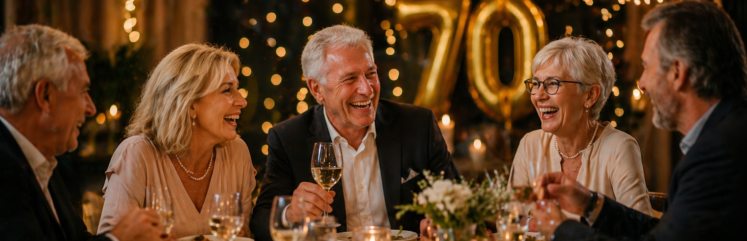 Feier zum 70. Geburtstag mit besonderem Highlight und Gästen