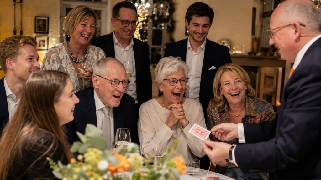 Close-up-Zauberei als stilvoller Programmpunkt beim 70. Geburtstag