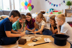 Kindergeburtstag 6 Jahre zu Hause mit Schatzsuche, Spielen und besonderer Unterhaltung
