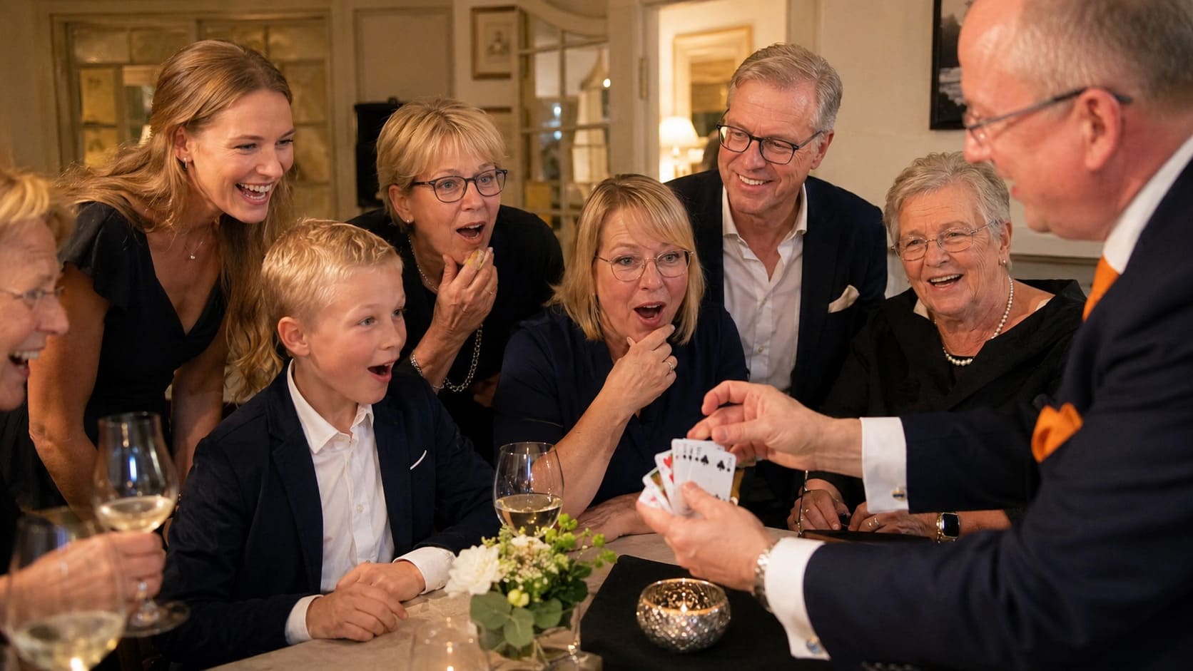 Zauberei als Erlebnisgeschenk bei einer privaten Geburtstagsfeier
