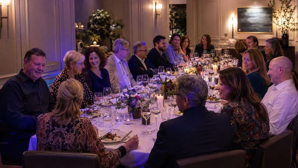 Stilvolle Geburtstagsfeier im kleinen Kreis in einem privaten Restaurantzimmer