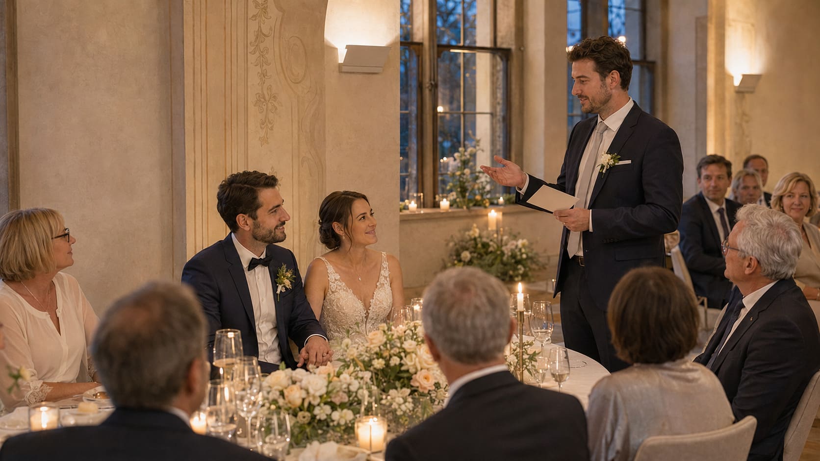 Persönliche Überraschung für das Brautpaar bei einer eleganten Hochzeit
