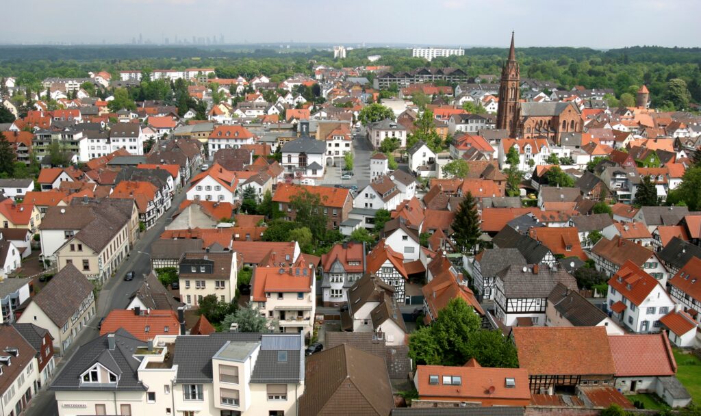 Blick auf die Altstadt von Langen (Hessen)