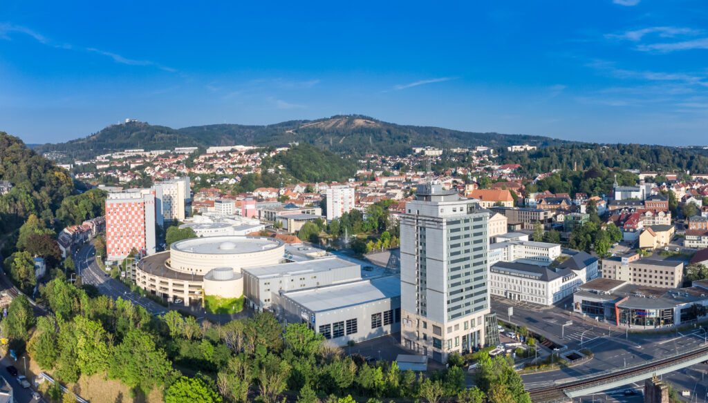 Congress Centrum und Stadtansicht von Suhl